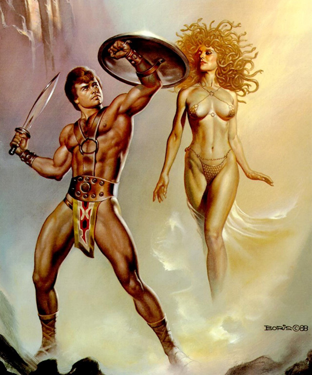 Boris Vallejo Homoerotic Fantasy Art Circa